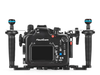Rear view of the Nauticam NA-R50 waterproof housing for the Canon EOS R50 Mirrorless Digital Camera showing the rear controls.  