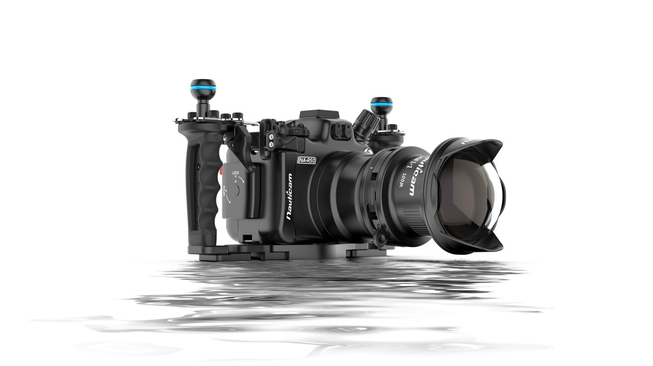 The Nauticam NA-R50 waterproof housing is also compatible with the MWL-1 Macro wide lens