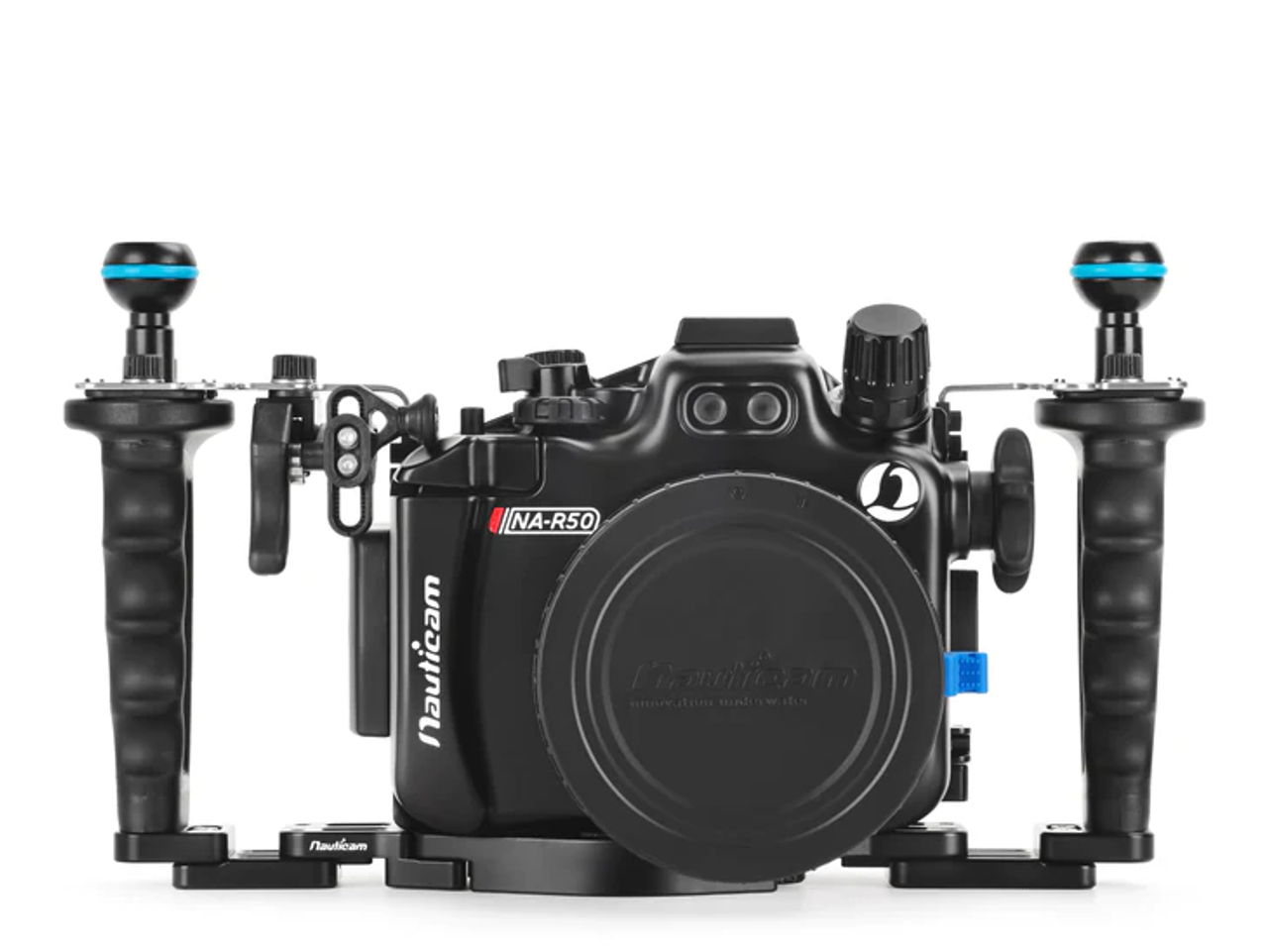 The brand new Nauticam NA-R50 waterproof housing for the Canon EOS R50 is available to order now as a pro package.  