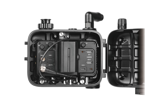 M28 Angled SDI bulkhead with BNC plug in 0.4m length (for connection from SDI bulkhead to monitor) #25706