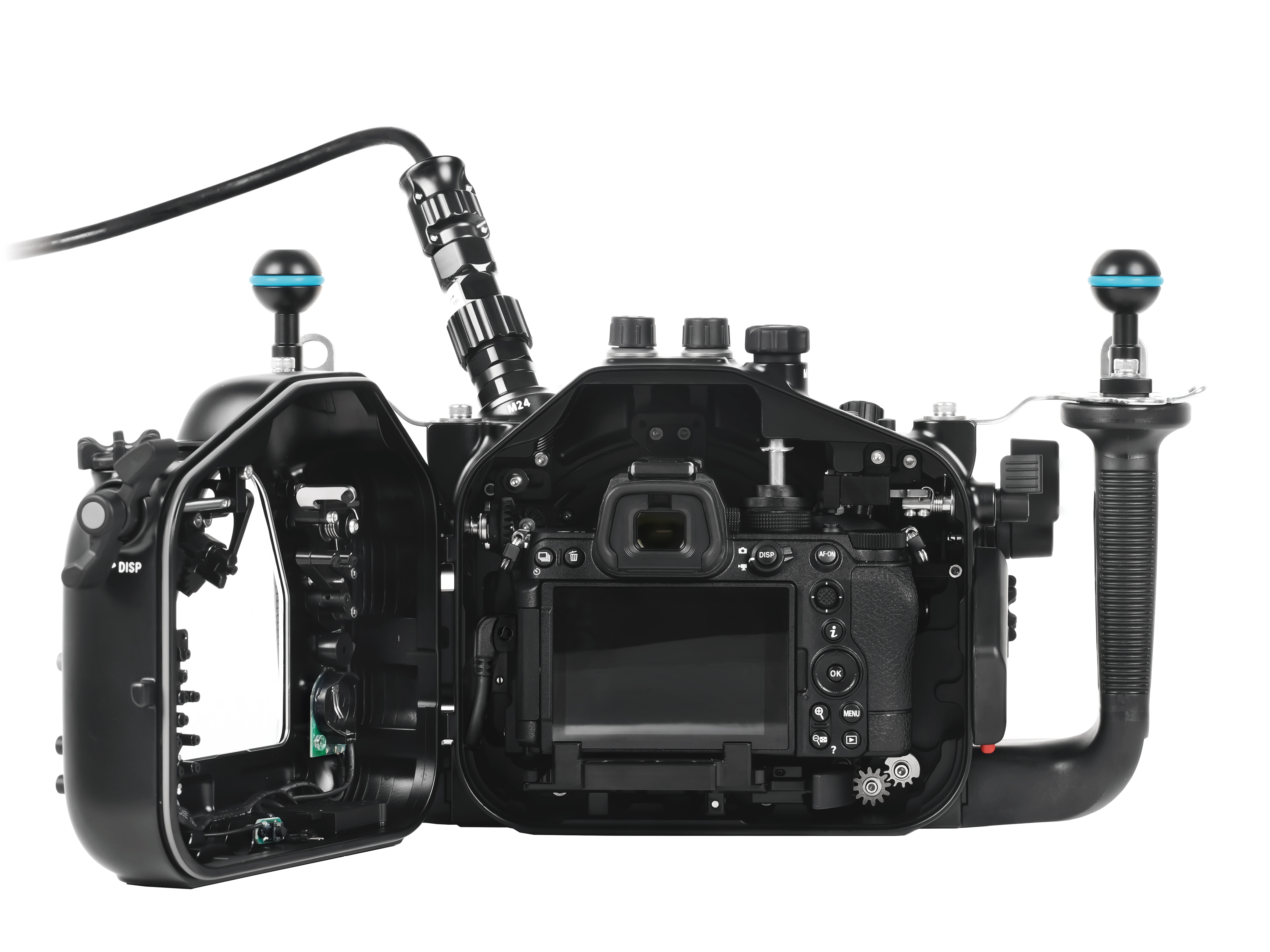NA-Z5II Underwater Housing open with Nikon Z5 II camera installed