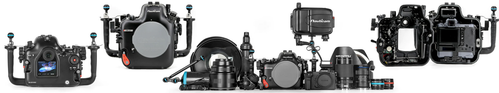 Selection of Nauticam Housings for Medium Format Cameras at Underwater Visions