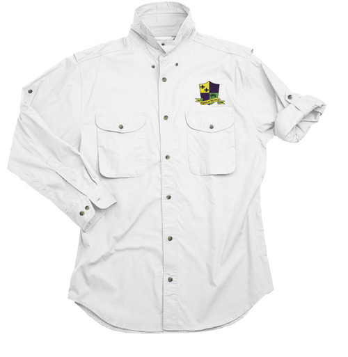 Krewe La Vie Doux Long Sleeve Cotton Poplin Fishing Shirt