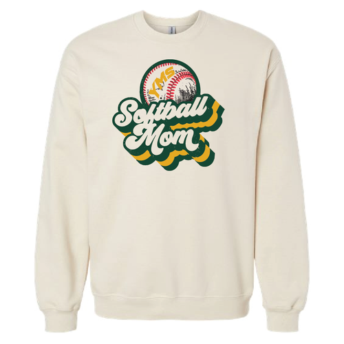 YMSS- Retro Softball Mom Sweatshirt