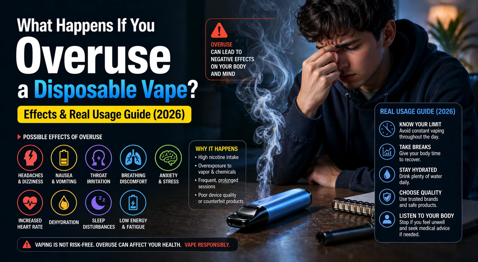 What Happens If You Overuse a Disposable Vape? Effects & Real Usage Guide (2026)