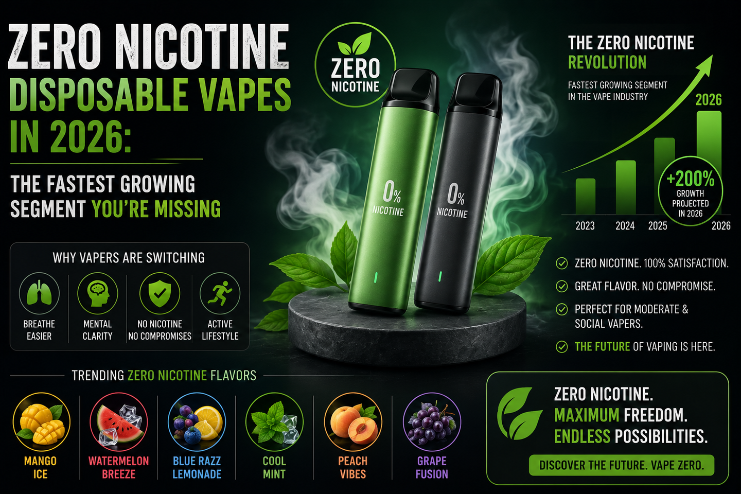 Zero Nicotine Disposable Vapes in 2026: The Fastest Growing Segment You’re Missing
