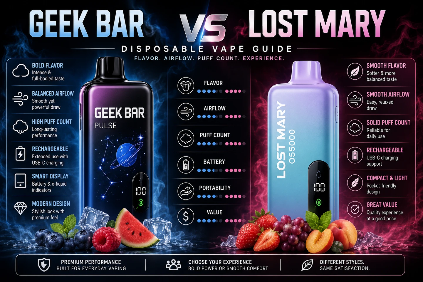 Geek Bar vs Lost Mary Disposable Vape Guide