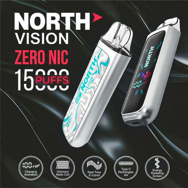 NORTH VISION 0 NICOTINE 15,000 PUFFS VAPE