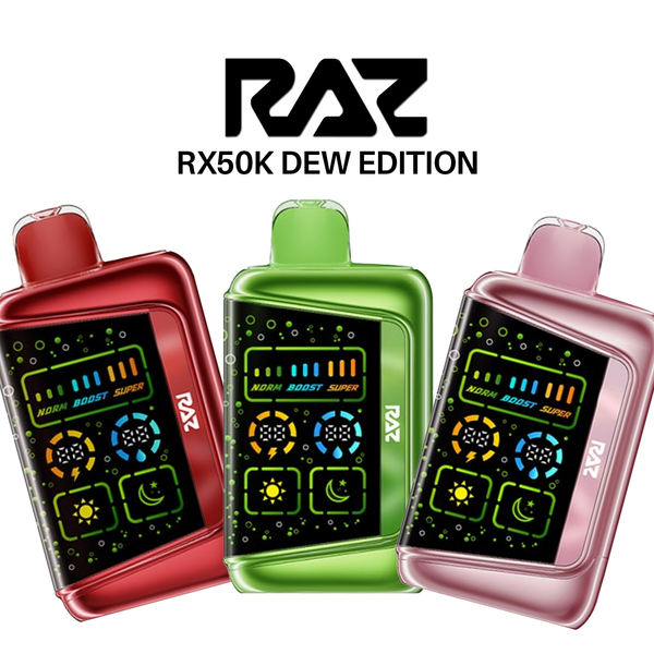 RAZ RX50K DEW EDITION 50,000 PUFFS DISPOSABLE VAPE (COMING SOON)