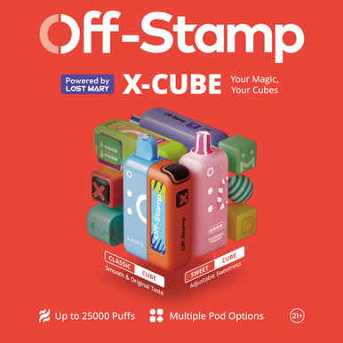 OFF STAMP X-CUBE 25,000 PUFFS 18ML DISPOSABLE VAPE (FULL KIT)