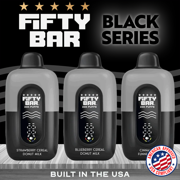 FIFTY BAR V2 BLACK SERIES 20,000 PUFFS DISPOSABLE VAPE