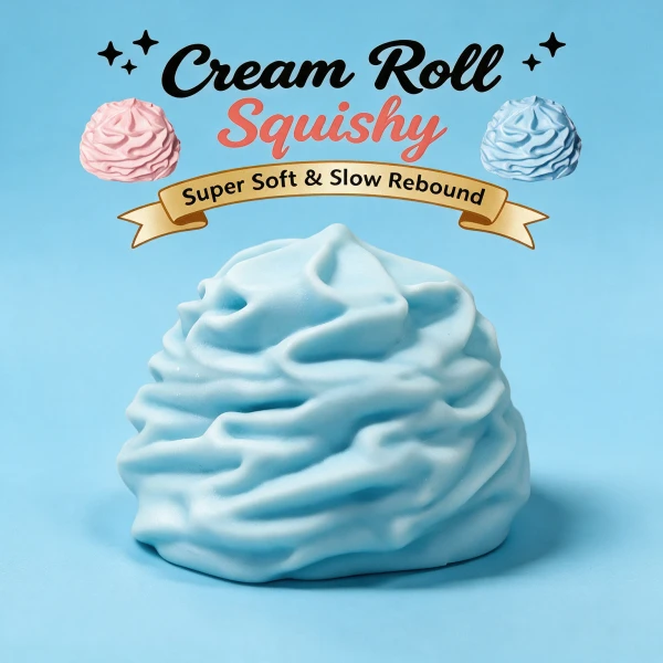 CREAM ROLL SQUEEZE SQUISH TOY