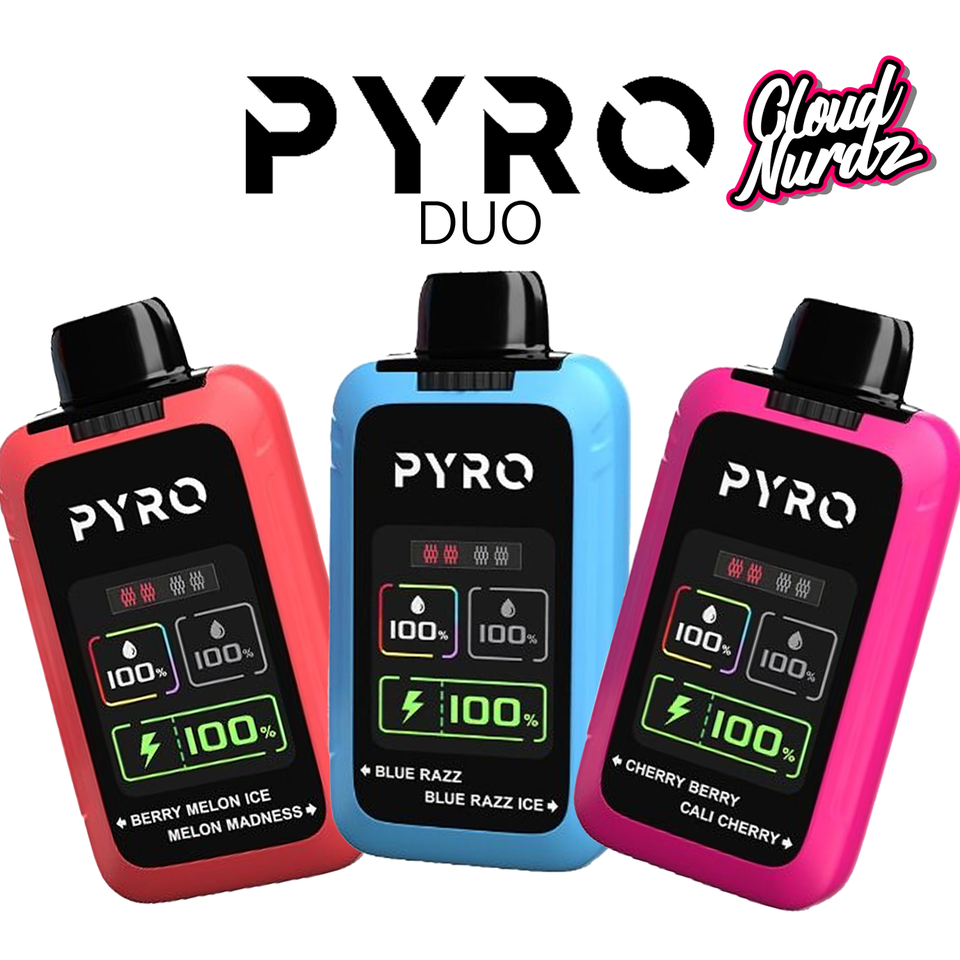 PYRO DUO X CLOUD NURDZ 30,000 PUFFS