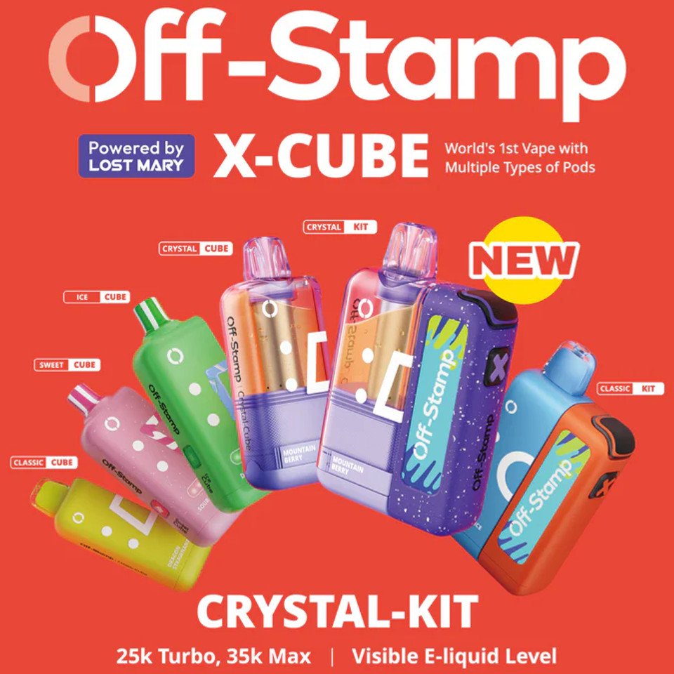 OFF STAMP X-CUBE CRYSTAL 35,000 PUFFS DISPOSABLE (FULL KIT)