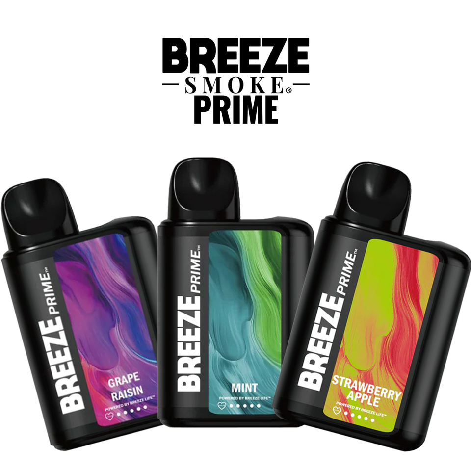 BREEZE SMOKE PRIME EDITION 10ML DISPOSABLE 5% NIC 6000 PUFFS