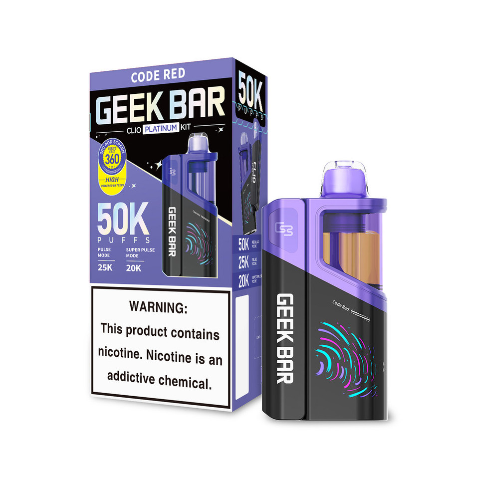 GEEK BAR CLIO PLATINUM 50,000 PUFFS DISPOSABLE VAPE (FULL KIT)