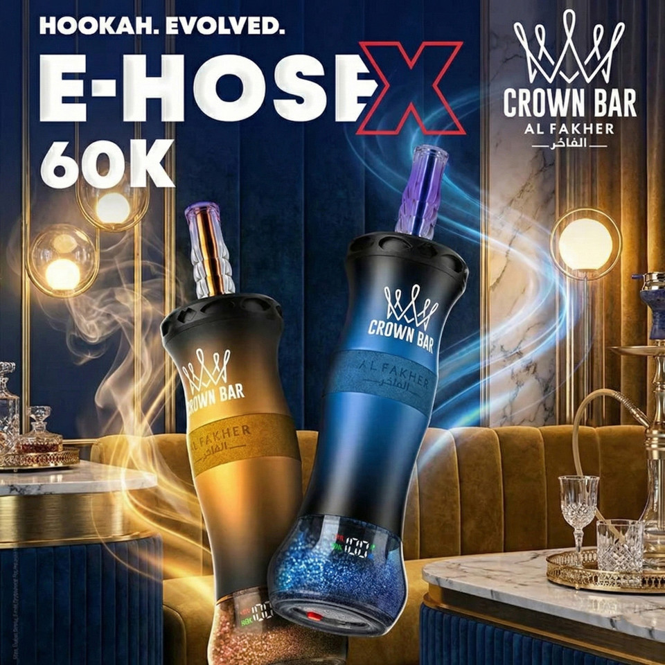 AL FAKHER CROWN BAR 60,000 PUFFS E-HOOSE X DISPOSABLE HOOKAH