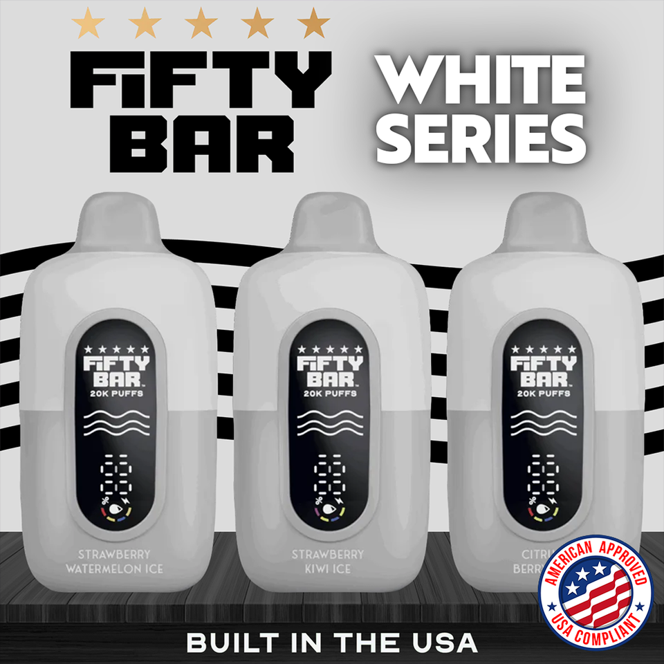 FIFTY BAR V2 WHITE SERIES 20,000 PUFFS DISPOSABLE VAPE