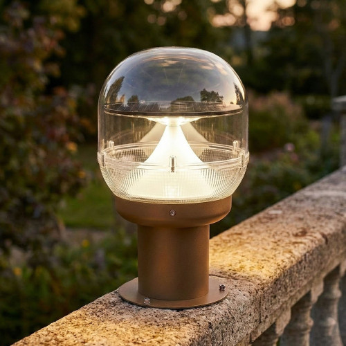 Solar Pillar Light Grey 4000K 300lm IP66 IK10 Commercial Grade