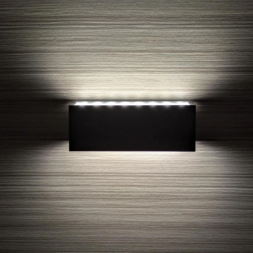 Solar Up Down Wall Light Black 700lm 4000K IP44