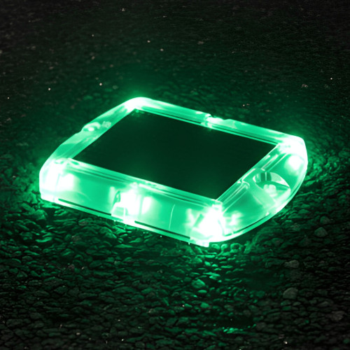 Solar Road Stud Green Low-Profile 15 Tonne Commercial Grade IP68 2 Units