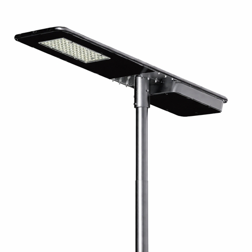 Solar Street Light Black 8000lm 4000K IP65 IK08 Motion Sensor Commercial Grade