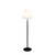 Solar Tall Lamp LED 800lm IP44 3000K 1500mm White and Black DC