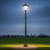 Solar Lamp Post With Motion Sensor Curved Head 350lm IP44 3000K 1720mm