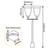 Solar Post Light With Two Inverted Curved Heads 700lm IP44 2350mm