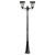 Solar Post Light Two Inverted Curved Heads 700lm IP44 2350mm