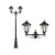 Solar Post Light Two Straight Heads 200lm IP44 2400mm