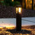 Industrial Strength Solar Bollard Light Black 80cm 150lm IP65 IK10 Dual Colour