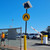 Solar Pedestrian Signs Pair Timer Activated Flashing Lights Heavy Duty