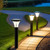 Solar Bollard Light Black Aluminium 100cm Tri-CCT 300lm IP65