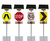 Solar Stop Signs Pair Timer Activated Flashing Lights Heavy Duty