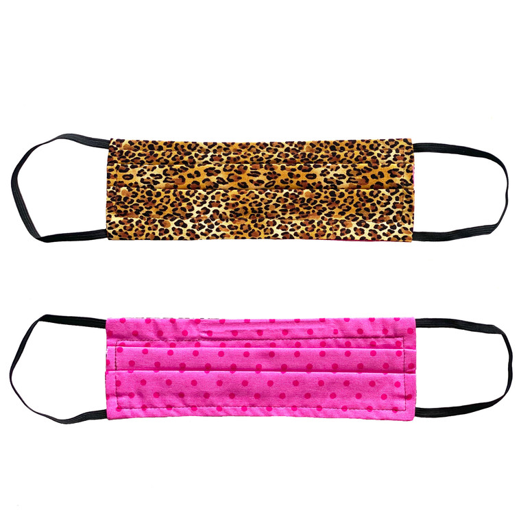 women's (M) reversible face mask- ANIMAL PRINT