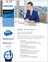 Philips SpeechLive brochure icon