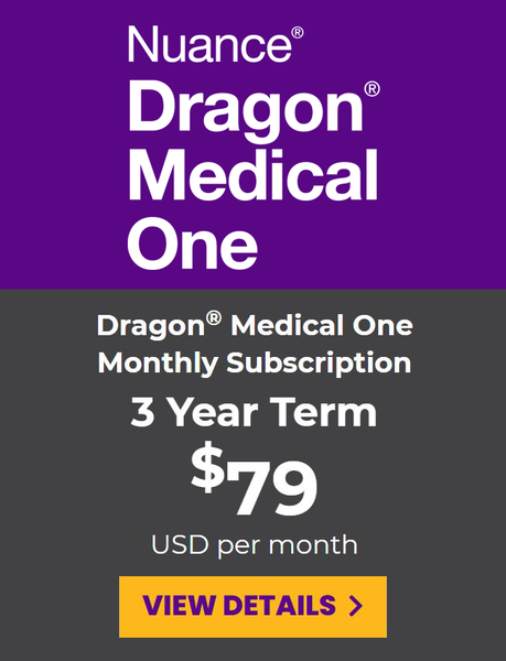 Dragon Medical One Monthly Subscription - 3 Year Term