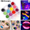 Halloween Face and Body 12 Colour fluorescent Paint backdrops