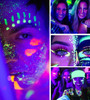 Halloween Face and Body 12 Colour fluorescent Paint party