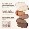 Julystar Sculpt & Shape 6 Colour Contour, Bronzer & Highlighter Palette