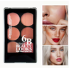 Romantic Bird 6-Color Waterproof Blush Palette with mini makeup brush