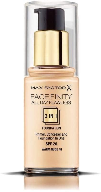 3x Max Factor Facefinity All Day Flawless 3in1 Foundation – Warm Almond 45 (je 30 Ml)