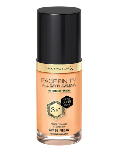 Max Factor Facefinity All Day Flawless 3 in 1 Foundation 70 Warm Sand