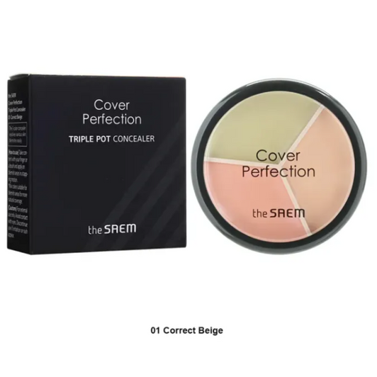 The Saem Cover Perfection Triple Pot Concealer 01