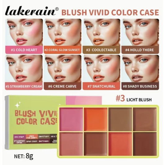 Lakerain 8-Shade Blush Palette
