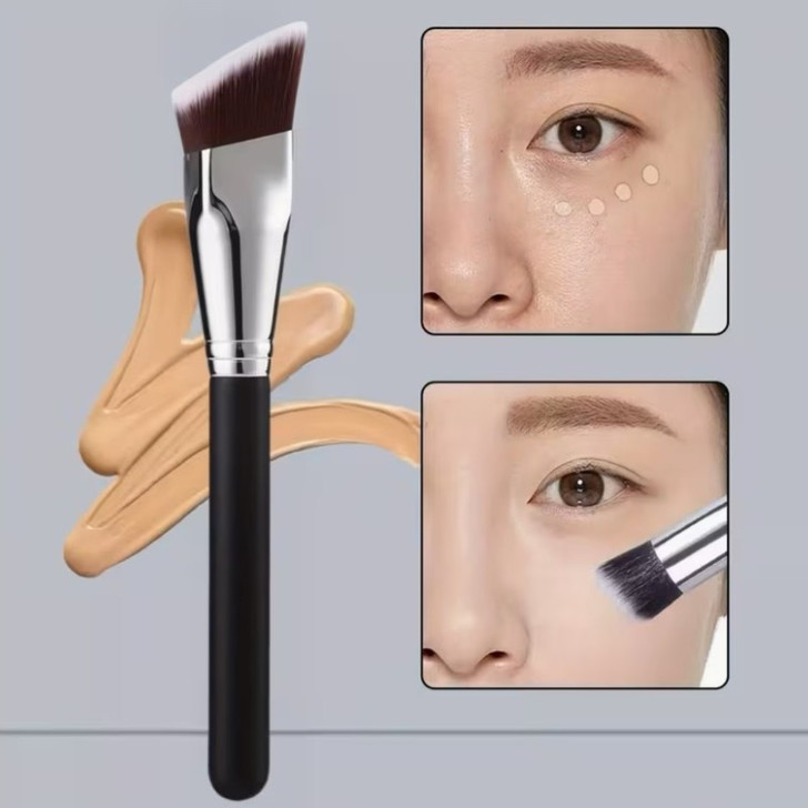 Professional Angled Foundation and Contour Brush available in nz from kiss and makeup