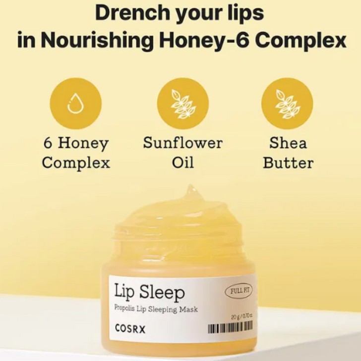 COSRX Full Fit Propolis Lip Sleeping Mask protects lips