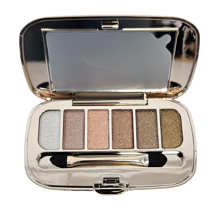 Wei Ni Xiao Xiong 6-Color Eyeshadow Palette 05 Silver to Olive Gold Shimmer
