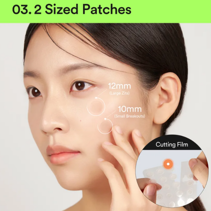 Abib Heartleaf Calming Spot Patch 78s in two sizes